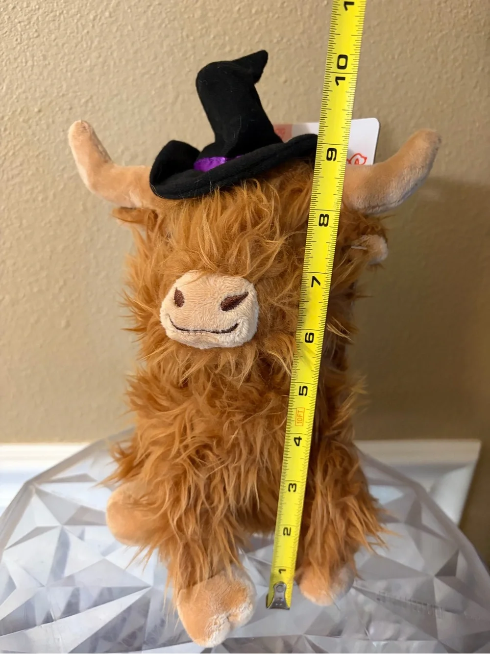 Multi Pet Highland Cow with Witch Hat Dog Toy
